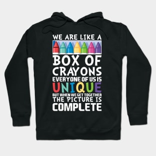 We are like a Box of crayons Cute Back to School Hoodie